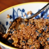 Pick-Me-Up Wheat Berry & Flax Seed Breakfast Bowl